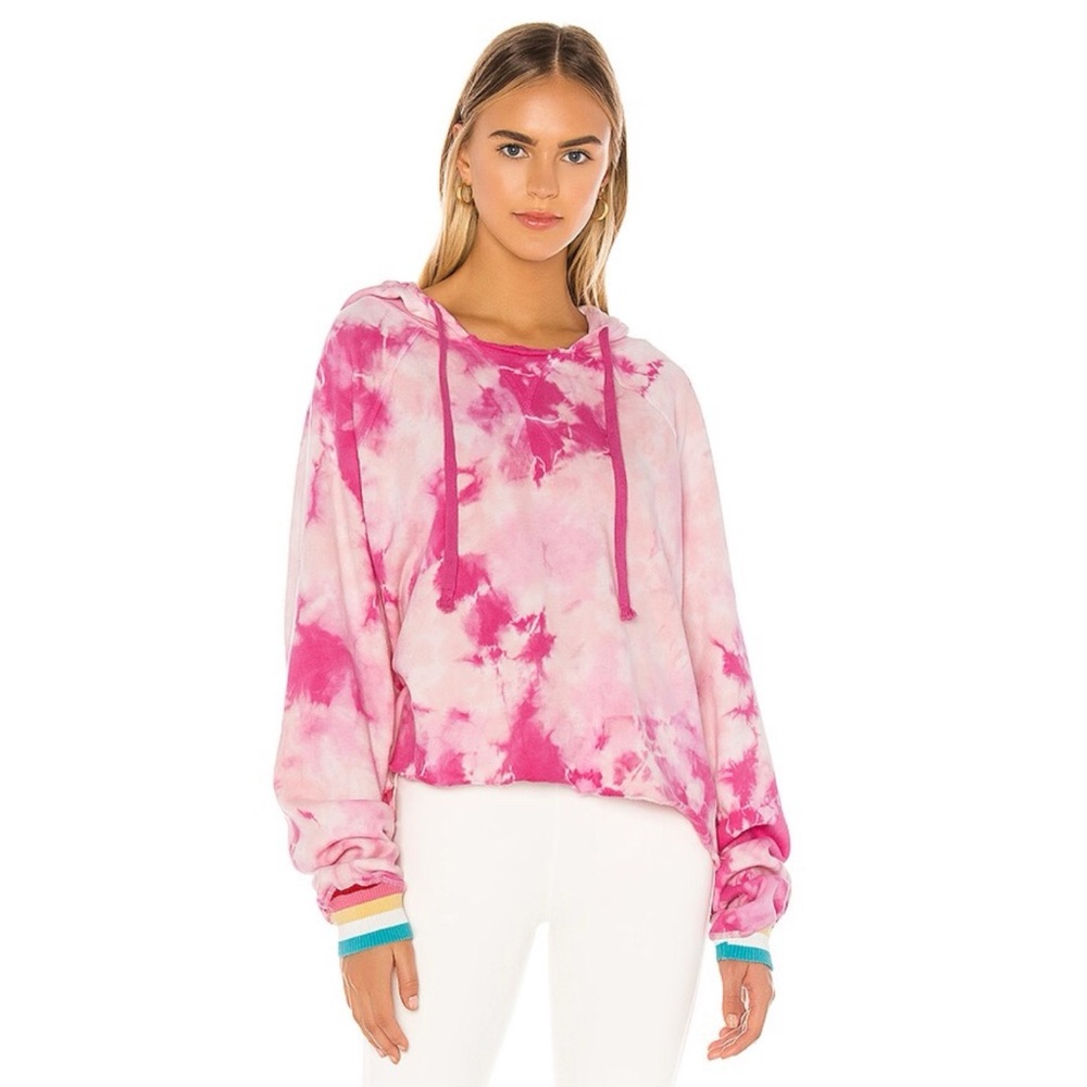 Spiritual Gangster Good PPL Stella Rocker Hoodie in Azalea Tie-Dye